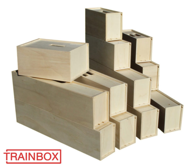 Trainbox Lokkiste Transportbox aus Holz Transportkiste